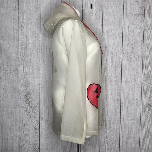 Salem7 x Zumiez Lee Solo Clear Heart Pocket Raincoat Jacket, sz Large - Picture 4 of 6